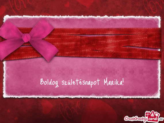 Boldog születésnapot Marika!