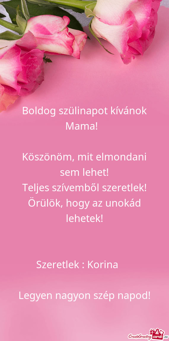 Boldog szülinapot kívánok Mama!🎂