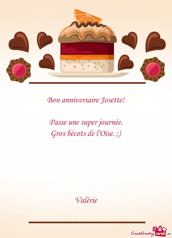 Bon anniversaire Josette