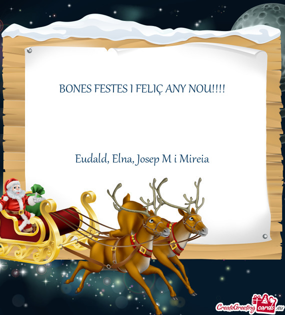 BONES FESTES I FELIÇ ANY NOU!!!!
 
 
 
 Eudald