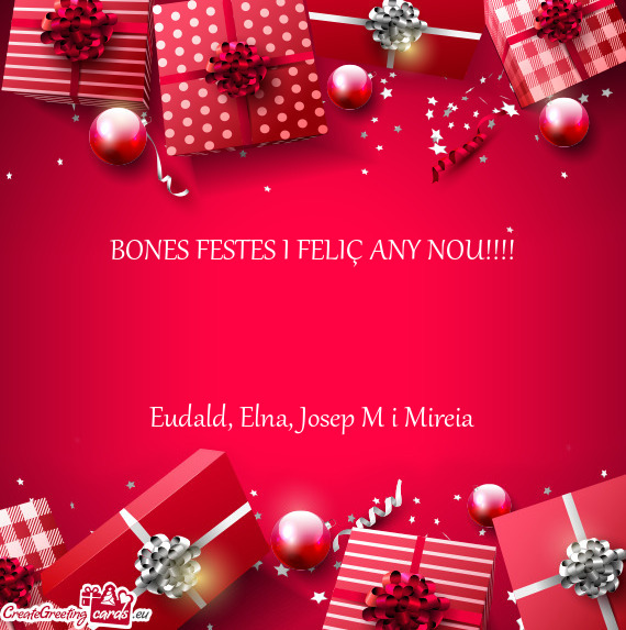 BONES FESTES I FELIÇ ANY NOU