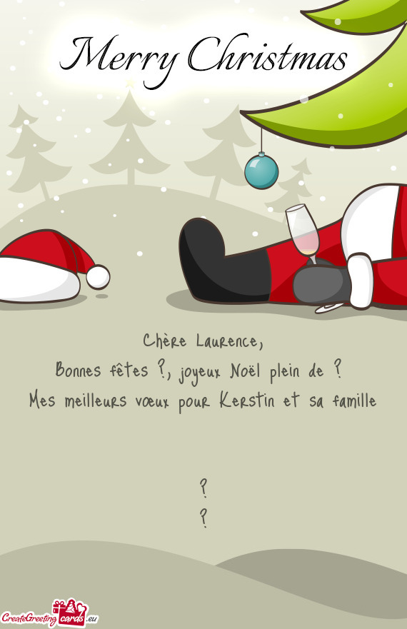 Bonnes fêtes ?, joyeux Noël plein de