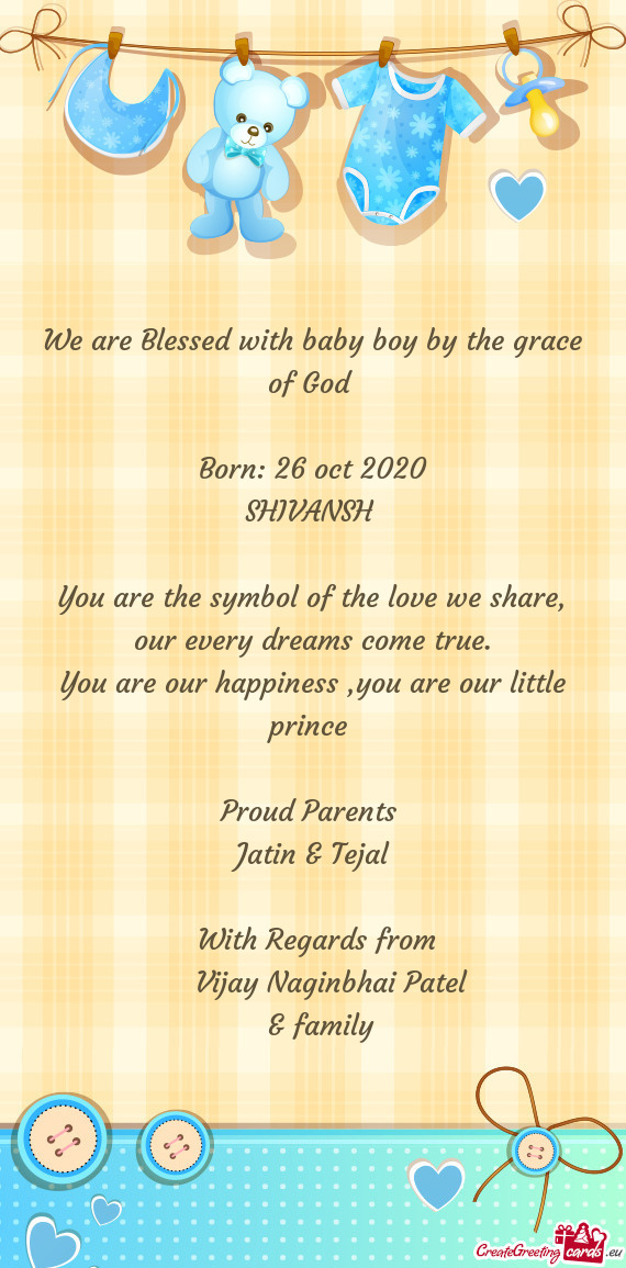 Born: 26 oct 2020