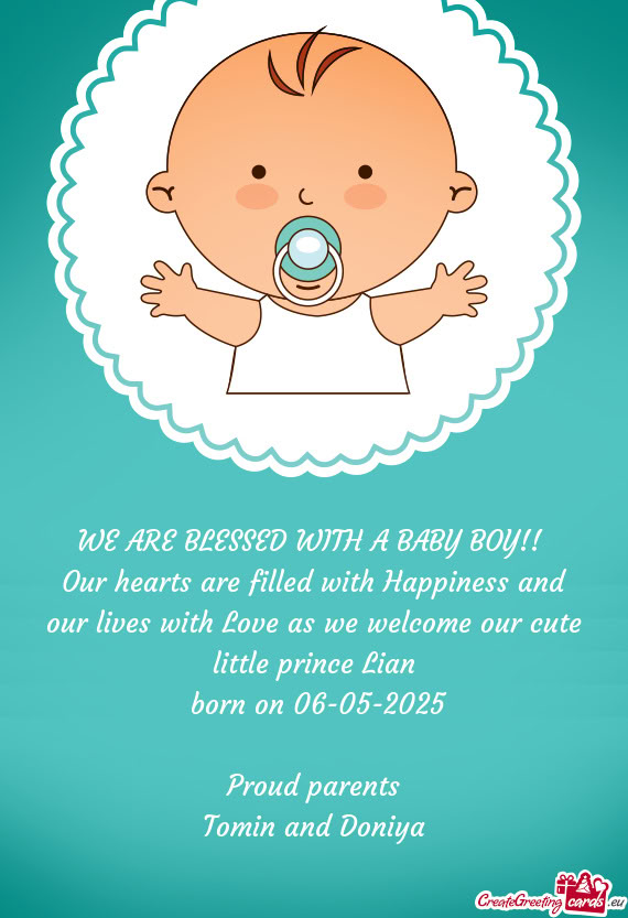 Born on 06-05-2025