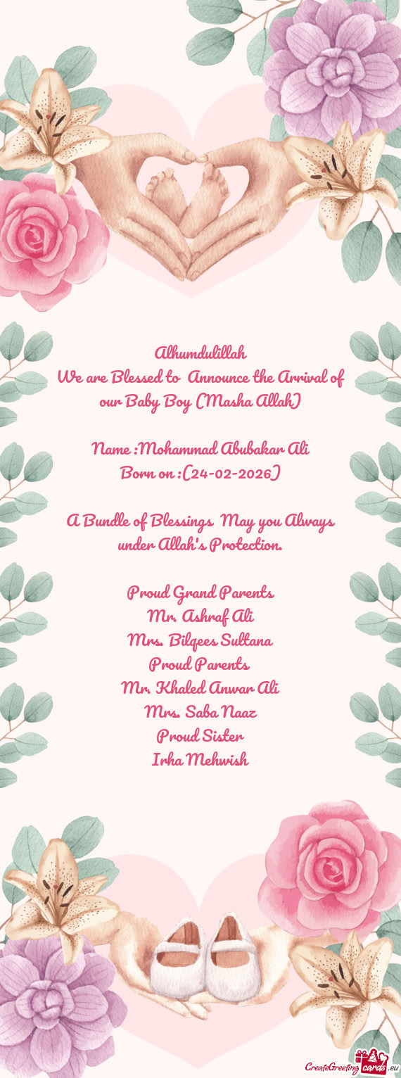 Born on :(24-02-2026)