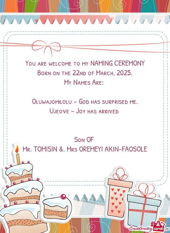 Born on the 22nd of March, 2025