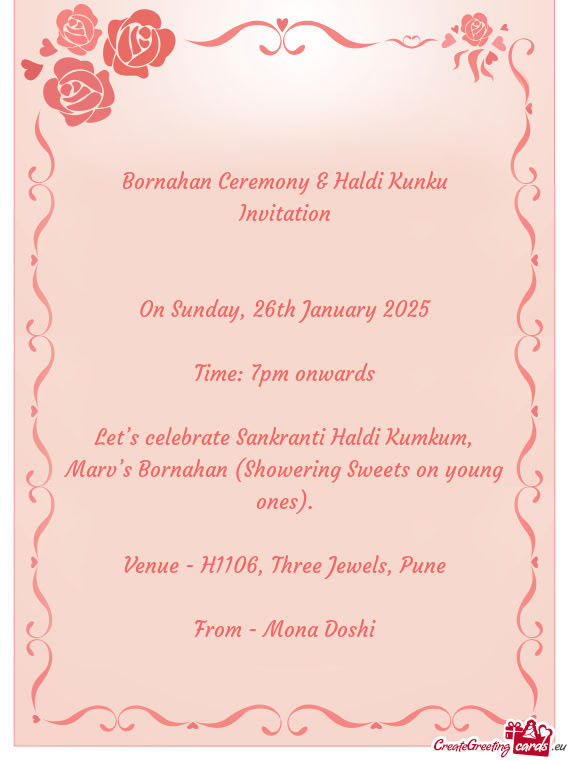 Bornahan Ceremony & Haldi Kunku