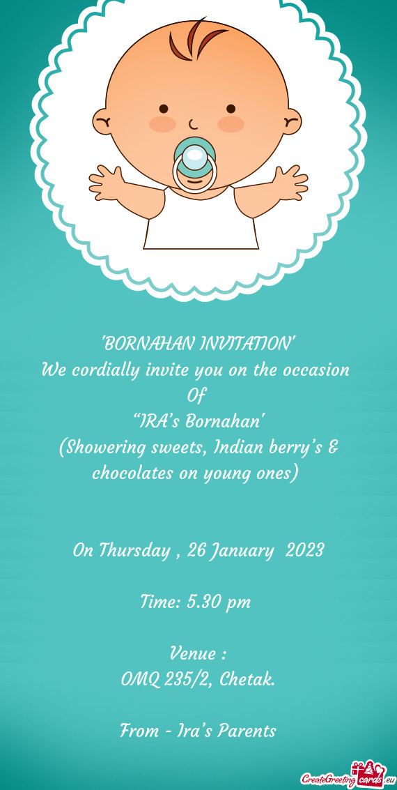 ”BORNAHAN INVITATION”