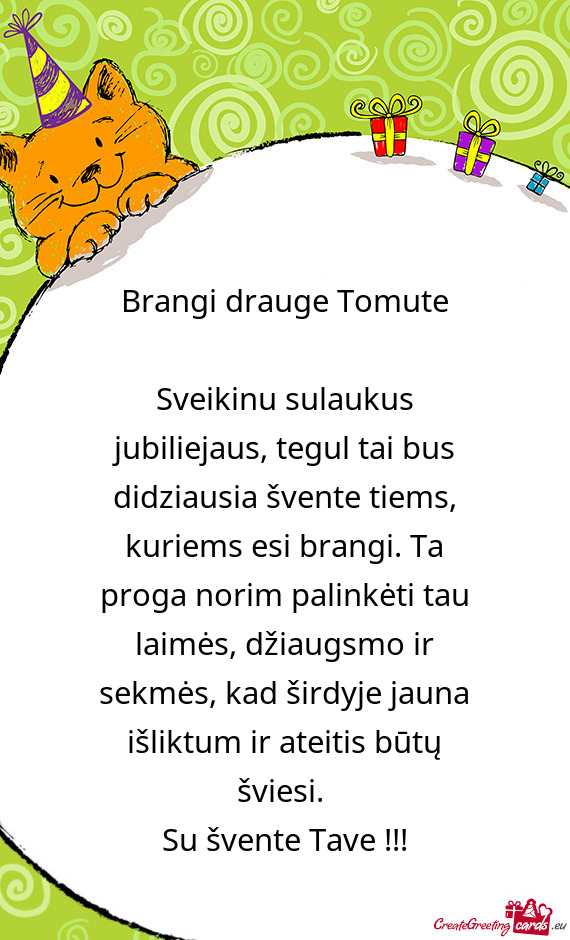 Brangi drauge Tomute