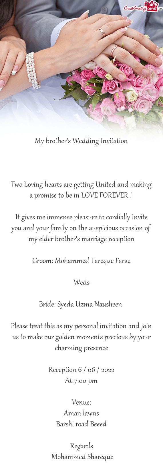 Bride: Syeda Uzma Nausheen