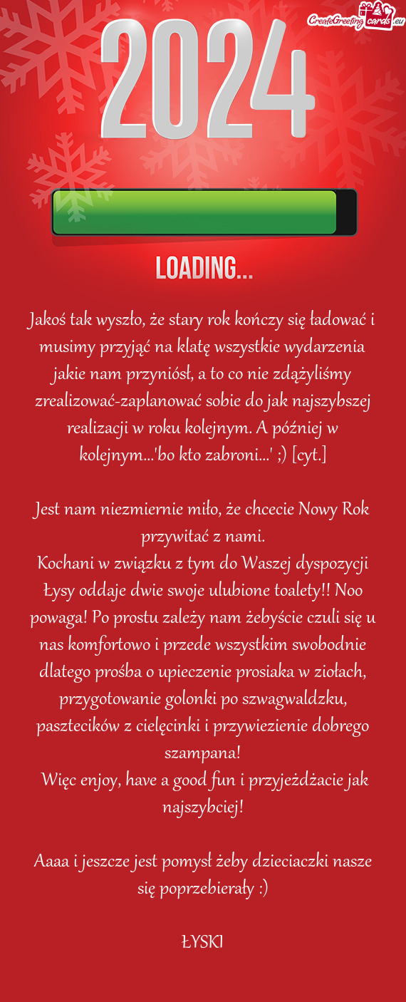 Bszej realizacji w roku kolejnym. A później w kolejnym..."bo kto zabroni..." ;) [cyt.]