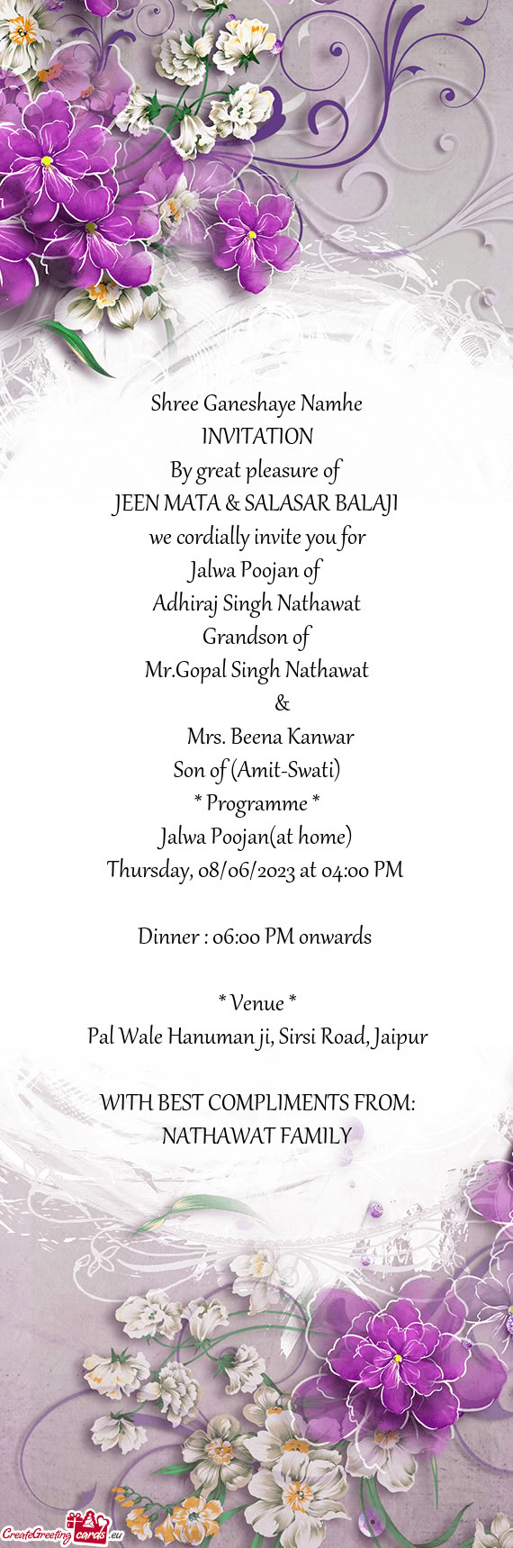 By great pleasure of