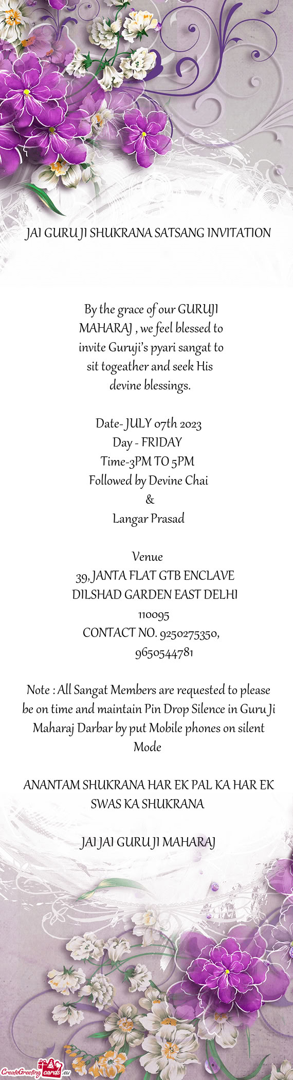 By the grace of our GURUJI