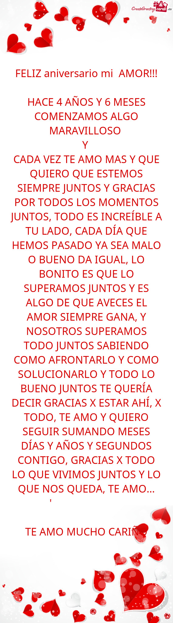 CADA VEZ TE AMO MAS Y QUE QUIERO QUE ESTEMOS SIEMPRE JUNTOS Y GRACIAS POR TODOS LOS MOMENTOS JUNTOS