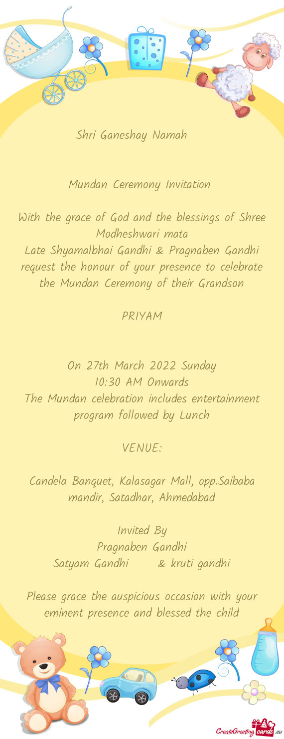 Candela Banquet, Kalasagar Mall, opp.Saibaba mandir, Satadhar, Ahmedabad