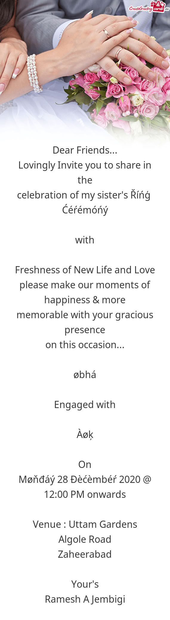 Celebration of my sister