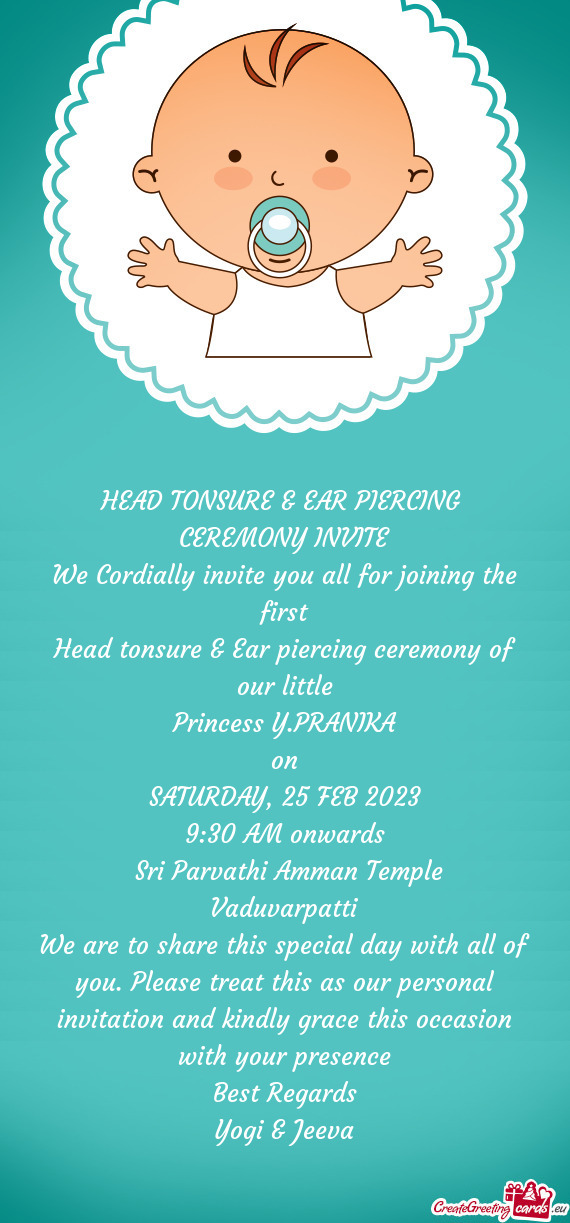 CEREMONY INVITE