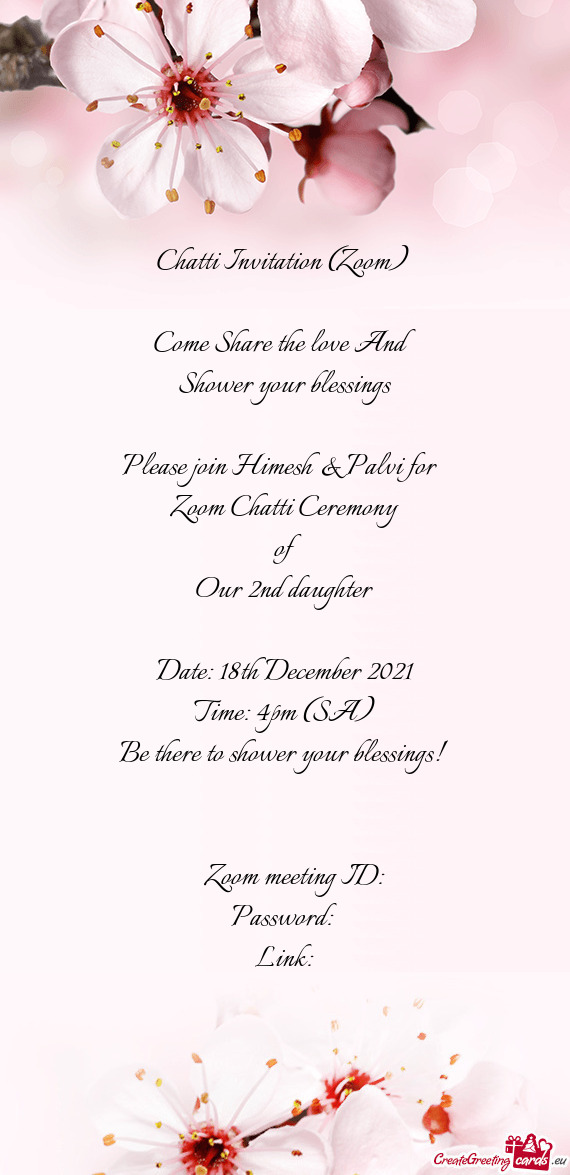 Chatti Invitation (Zoom)