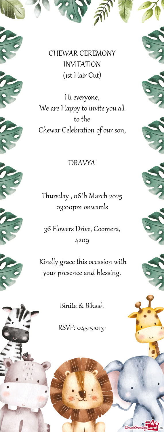 Chewar Celebration of our son