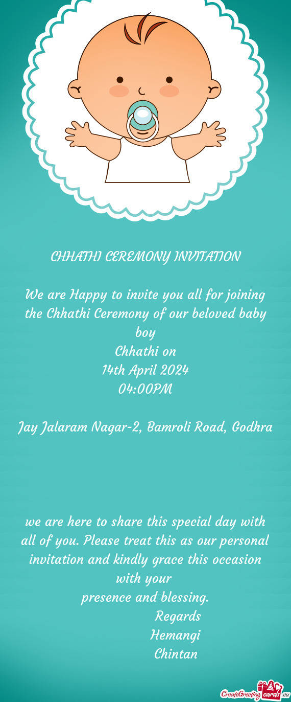 🌟CHHATHI CEREMONY INVITATION🌟