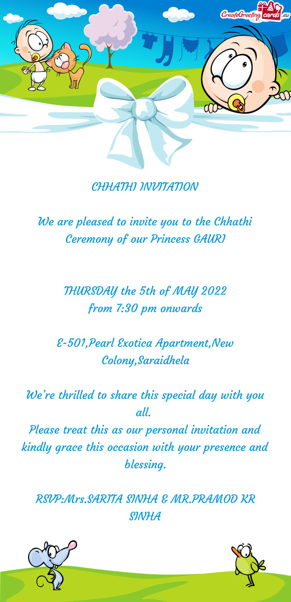 CHHATHI INVITATION