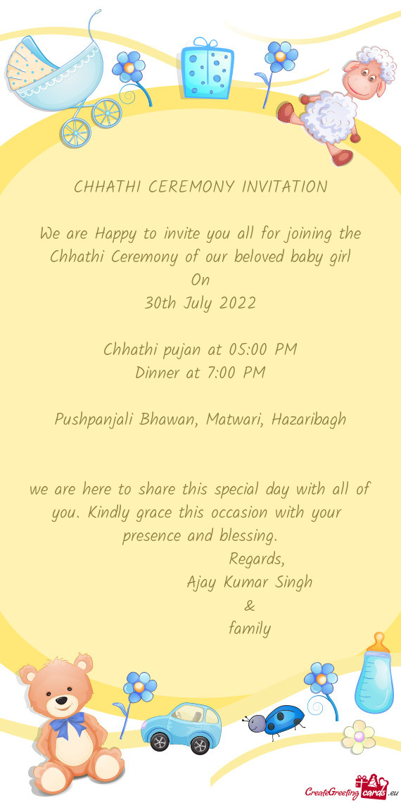 Chhathi pujan at 05:00 PM