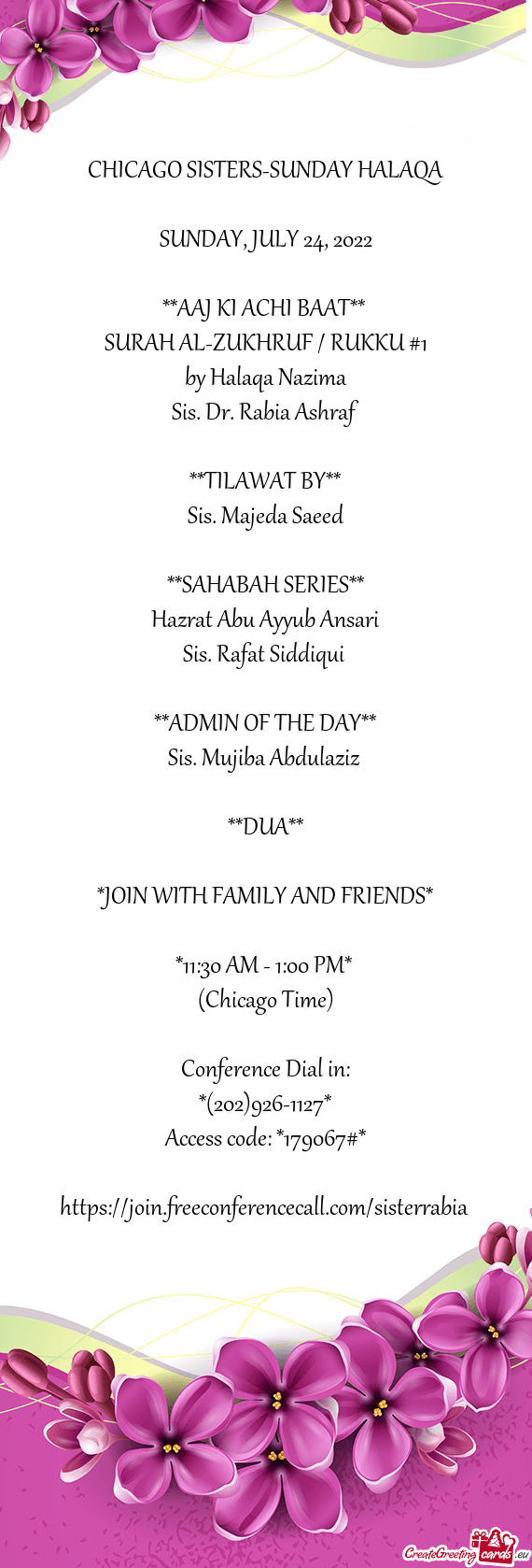 CHICAGO SISTERS-SUNDAY HALAQA