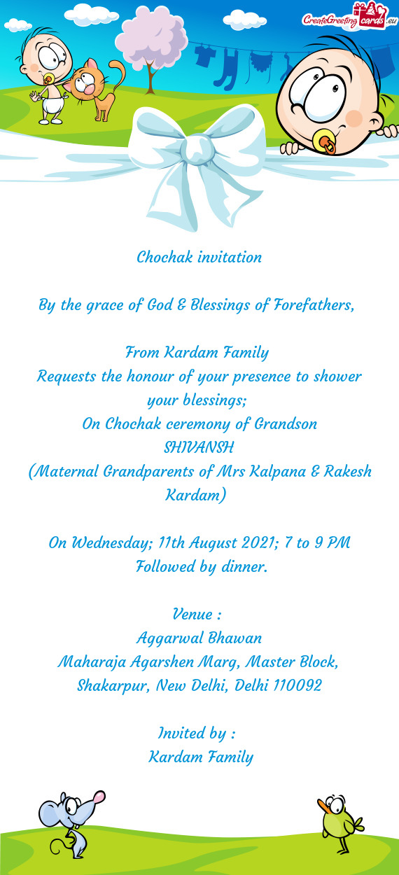 Chochak invitation