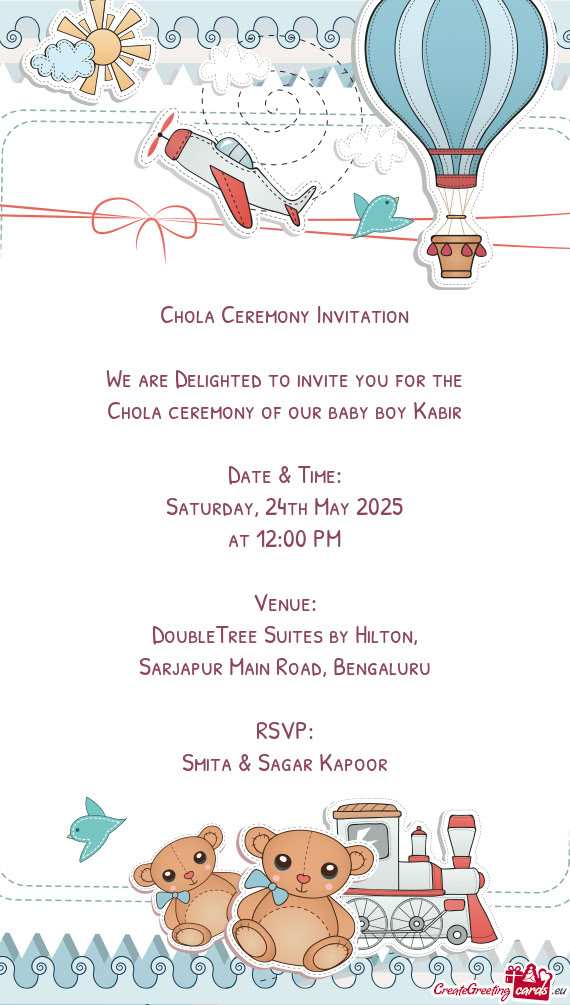Chola ceremony of our baby boy Kabir