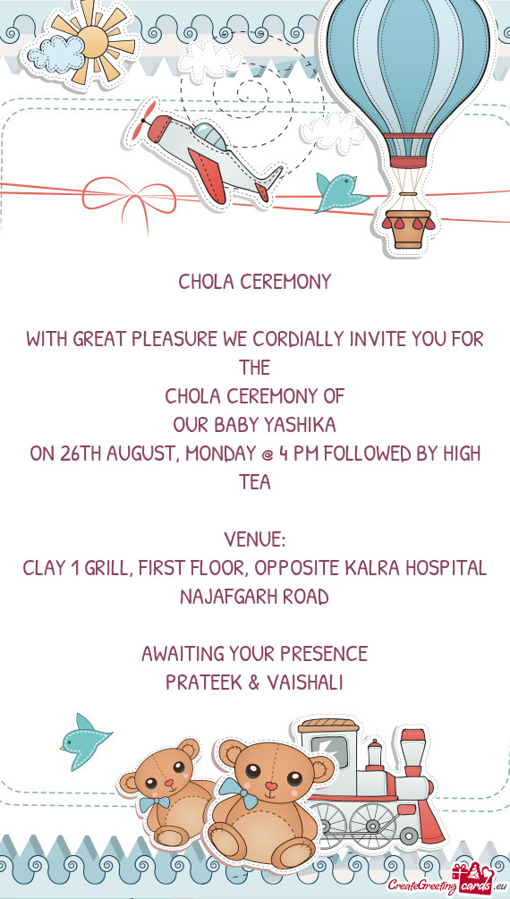 CHOLA CEREMONY OF