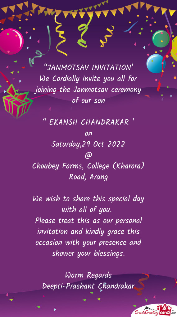 Choubey Farms, College (Kharora) Road, Arang