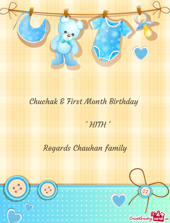 Chuchak & First Month Birthday