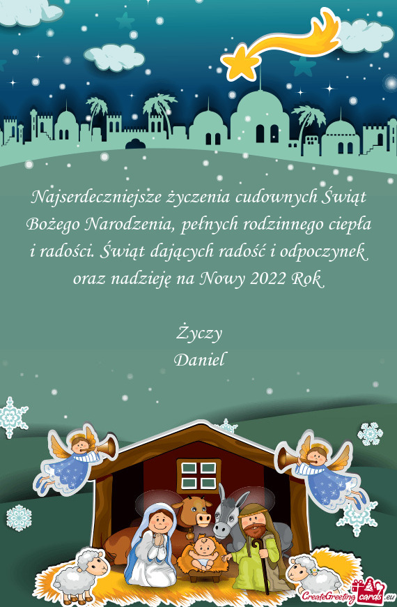 ?ci. Świąt dających radość i odpoczynek oraz nadzieję na Nowy 2022 Rok