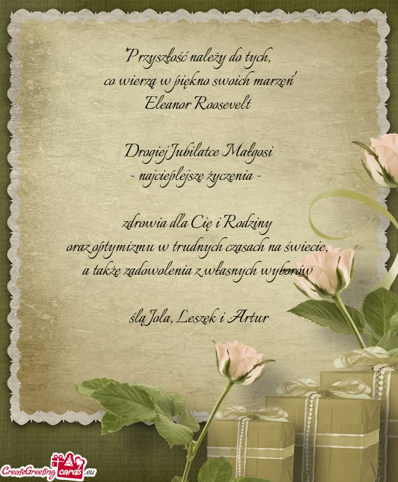 Co wierzą w piękno swoich marzeń"