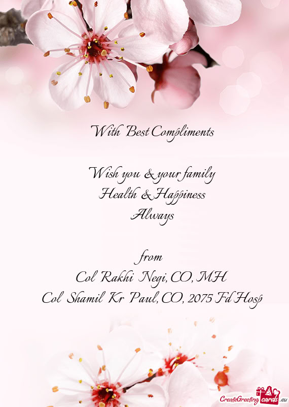 Col Rakhi Negi, CO, MH