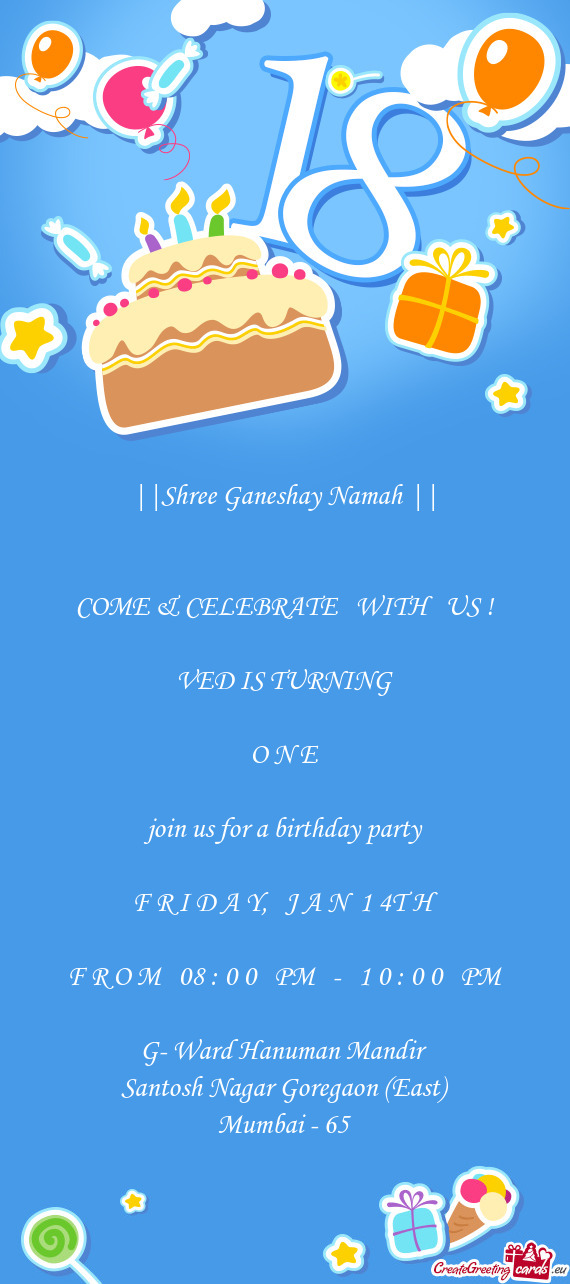 COME & CELEBRATE WITH US