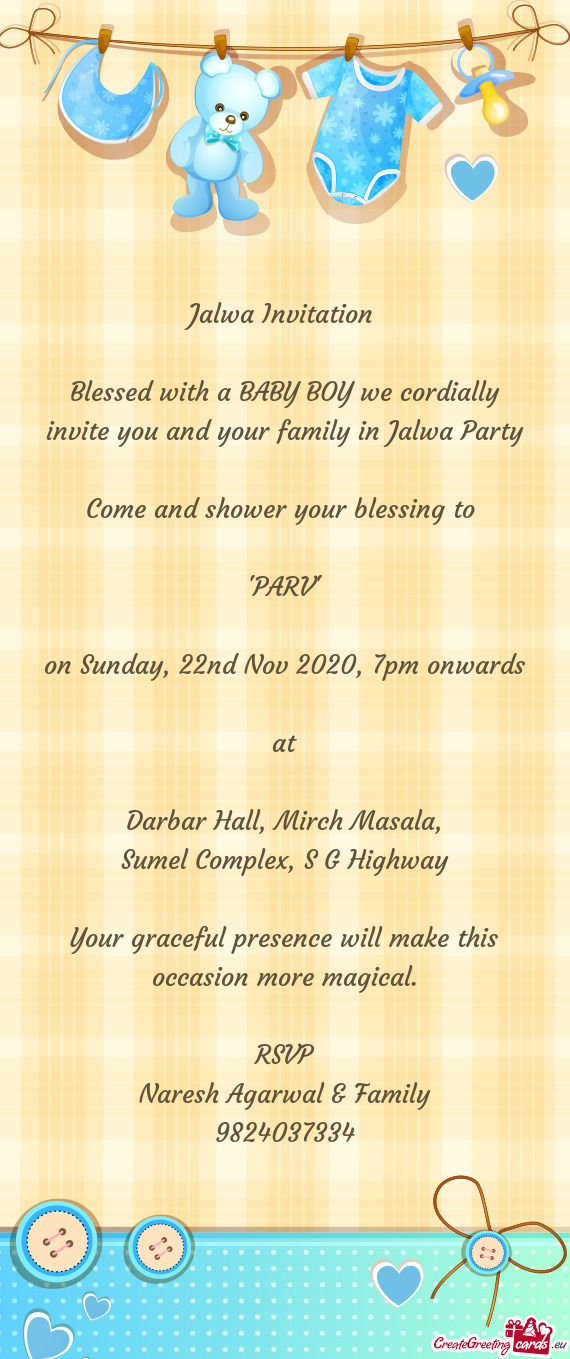 Come and shower your blessing to