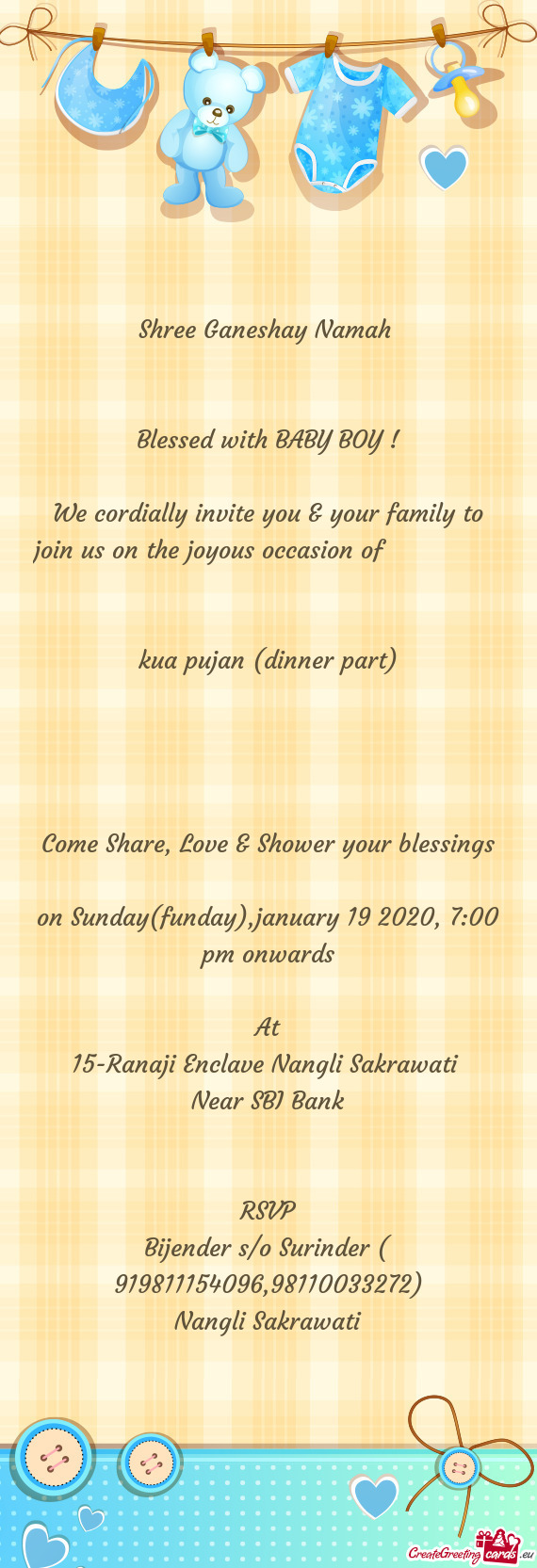 Come Share, Love & Shower your blessings