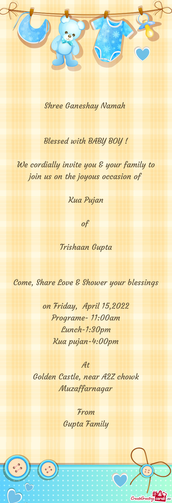 Come, Share Love & Shower your blessings