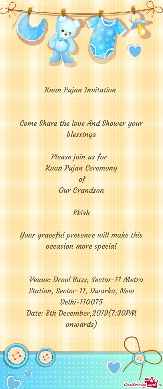 Come Share the love And Shower your blessings