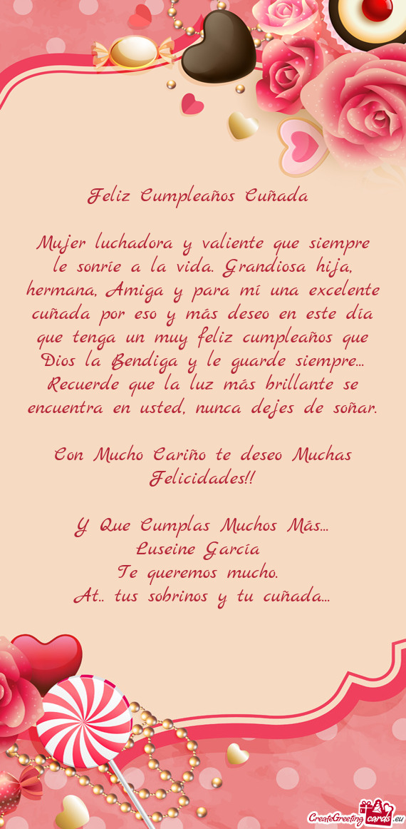 Con Mucho Cariño te deseo Muchas Felicidades