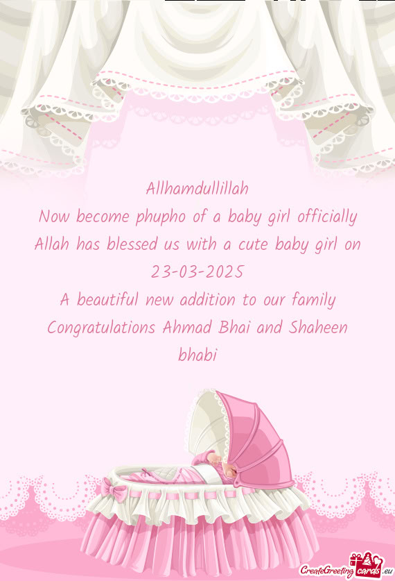 Congratulations Ahmad Bhai and Shaheen bhabi