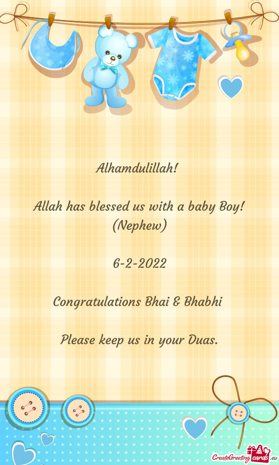 Congratulations Bhai & Bhabhi