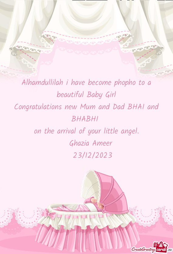 Congratulations new Mum and Dad BHAI and BHABHI