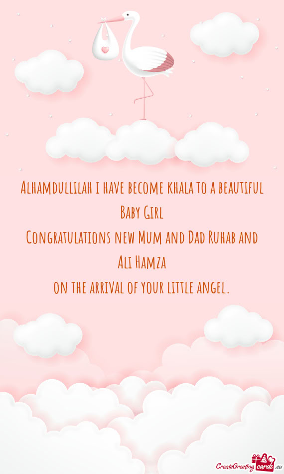 Congratulations new Mum and Dad Ruhab and Ali Hamza