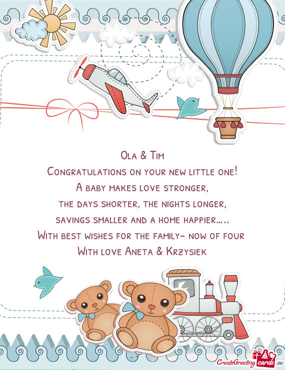 Congratulations on your new little one