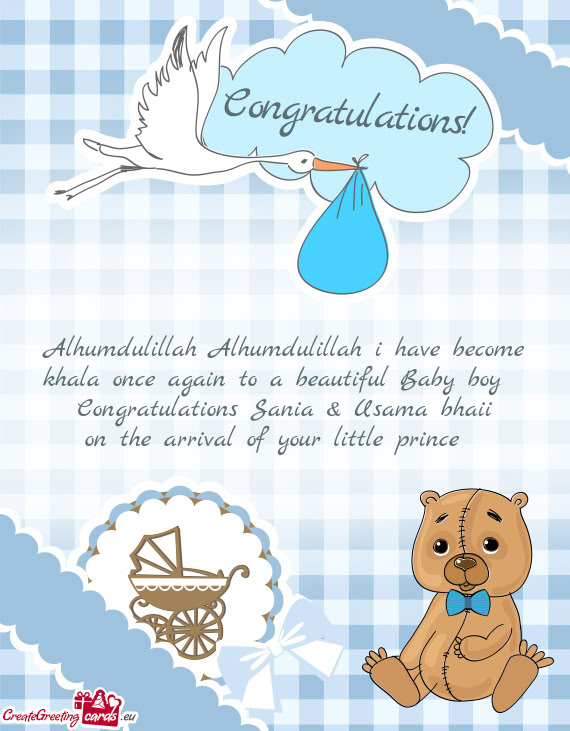 Congratulations Sania & Usama bhaii