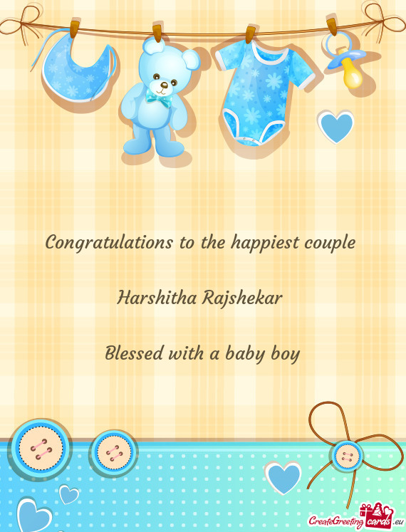 Congratulations to the happiest couple