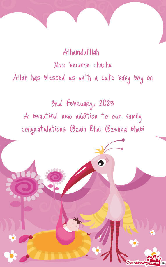 Congratulations @zain Bhai @zehra bhabi