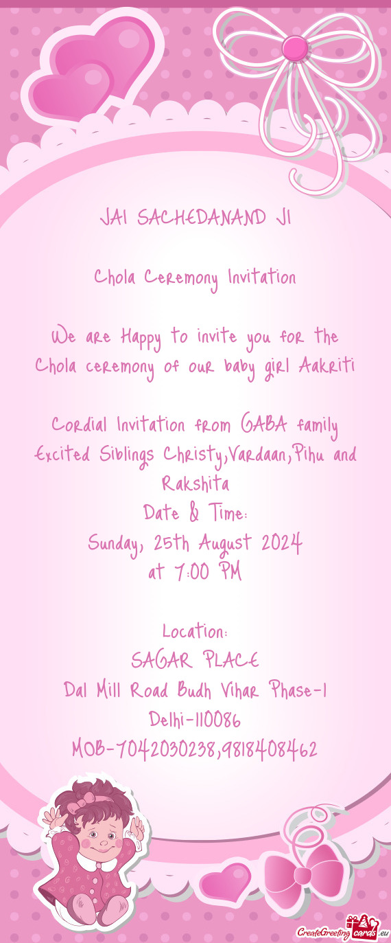 Cordial Invitation from GABA family